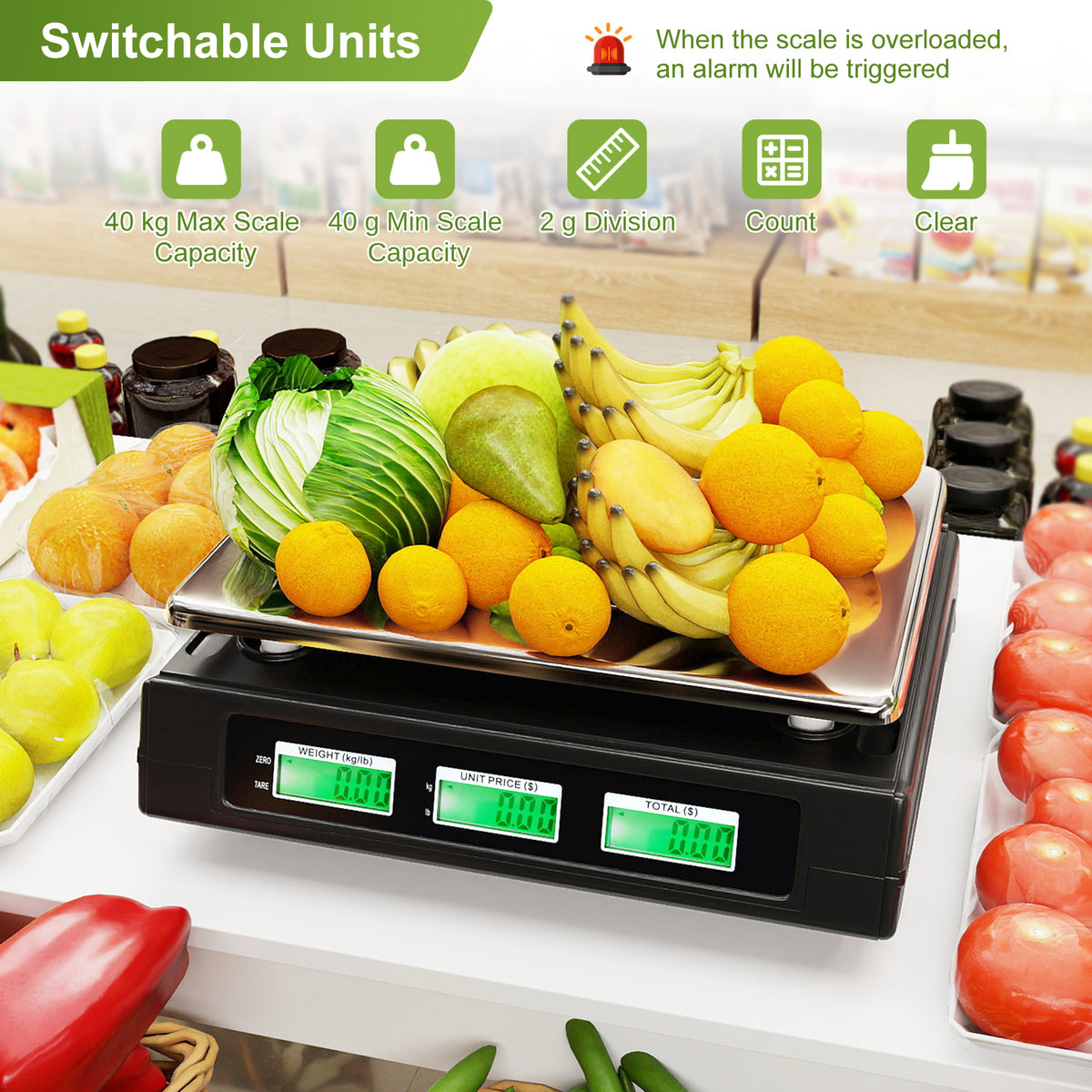 40kg Price Computing Scale with Counting Function