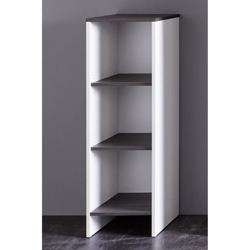 Trendteam Bath Shelving Unit SanDiego White and Smokey silver