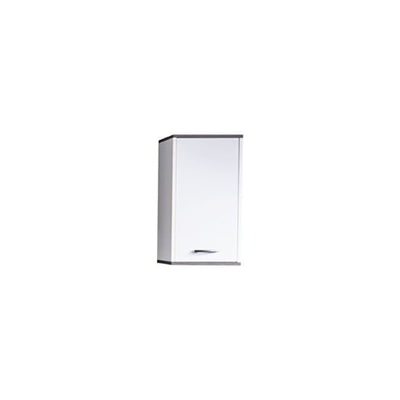 Trendteam Storage Wall Cabinet SanDiego White and Smokey Silver