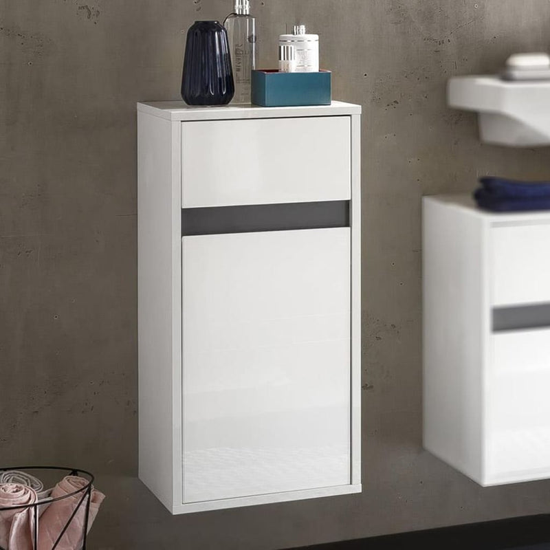 Trendteam Storage Wall Cabinet with Drawer Sol White