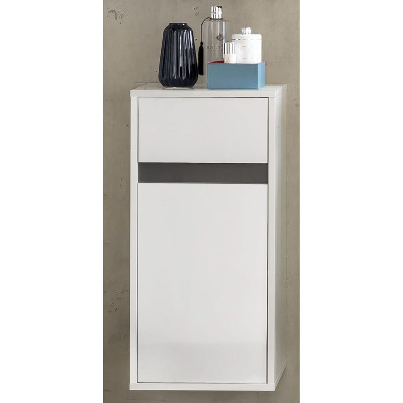 Trendteam Storage Wall Cabinet with Drawer Sol White