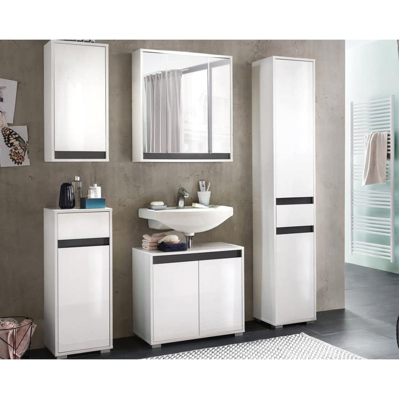 Trendteam Color Sink Vanity Unit Sol White