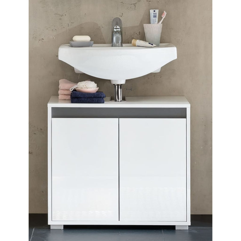 Trendteam Color Sink Vanity Unit Sol White