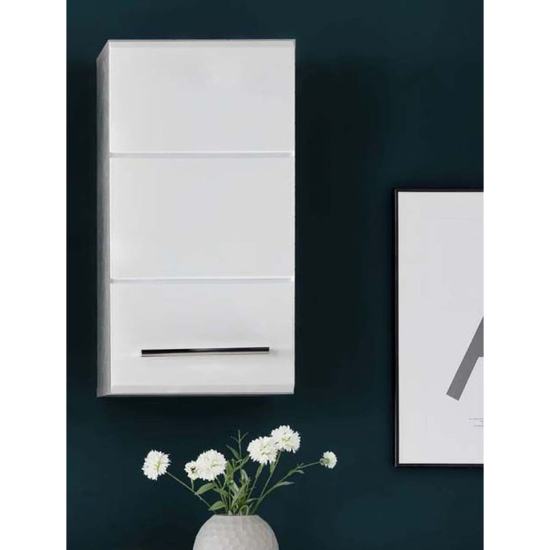 Trendteam Storage Wall Cabinet Nano White and Cement Grey