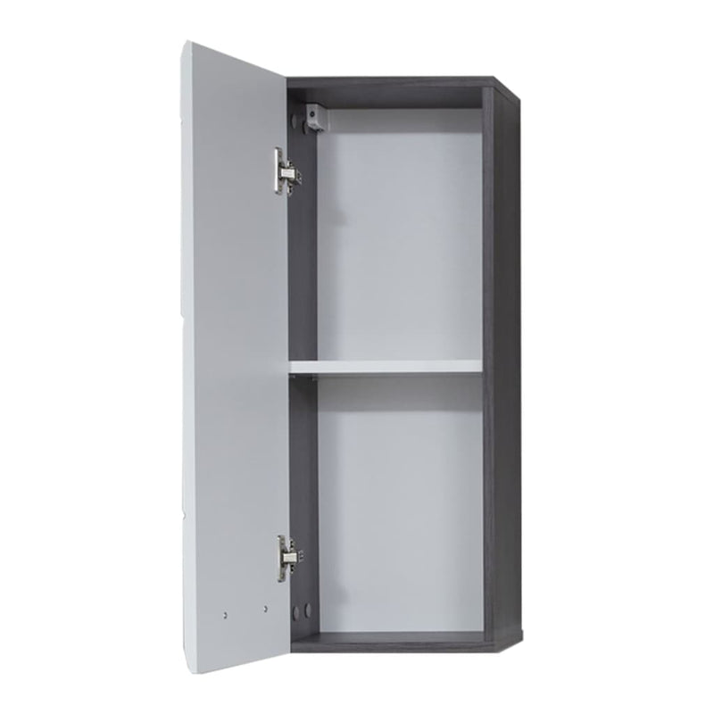 Trendteam Storage Wall Cabinet Line White and Smokey Silver