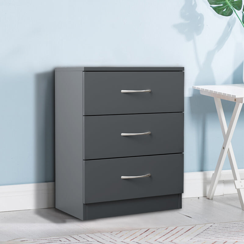 Chest of Drawers Bedside Cabinet Nightstand 3 Drawer Bedroom Furniture