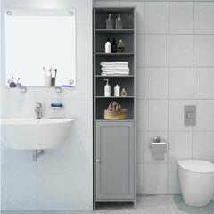 7-Tier Tall Freestanding Cabinet-Grey