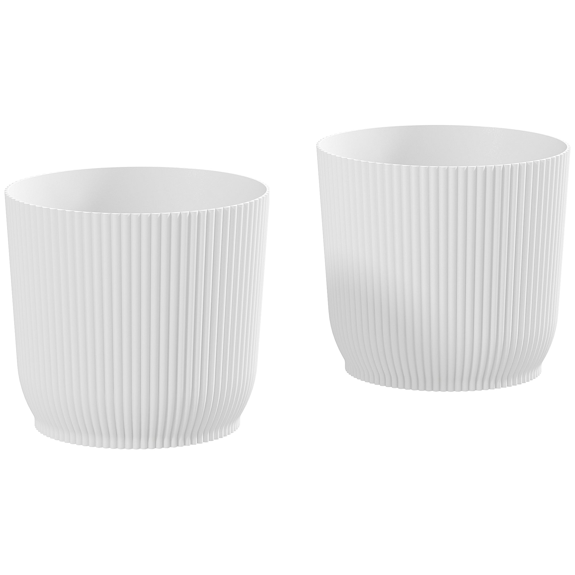 Outsunny Set of Two √ê¬§22cm Planters - White