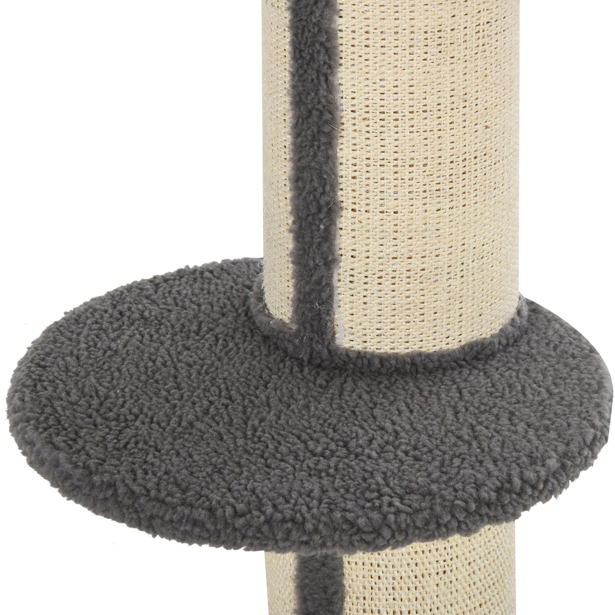 PawHut 91cm Cat Tower Scratching Posts Cat Tree for Indoor Kittens Activity Centre Grey