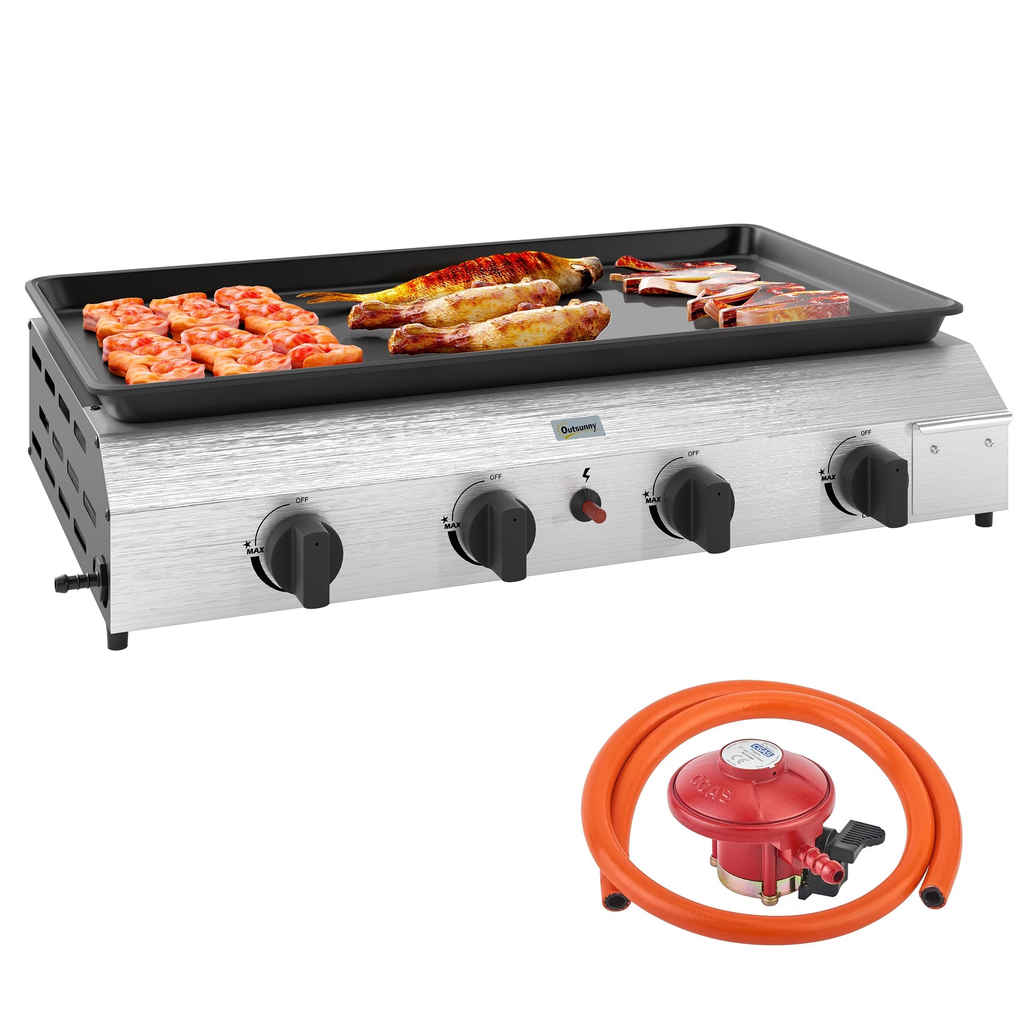 Outsunny Four Burner Portable Gas Grill