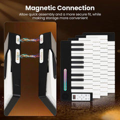 4PCS Portable Folding Full Size Electric Piano in Black, image 4
