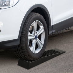HOMCOM 2PCS Car Ramps, 3 Ton Low Entrance Plastic Curb Ramps with Anti-Slip Surface, Car Lift for Garage Workshop Cars SUVs Small Vans