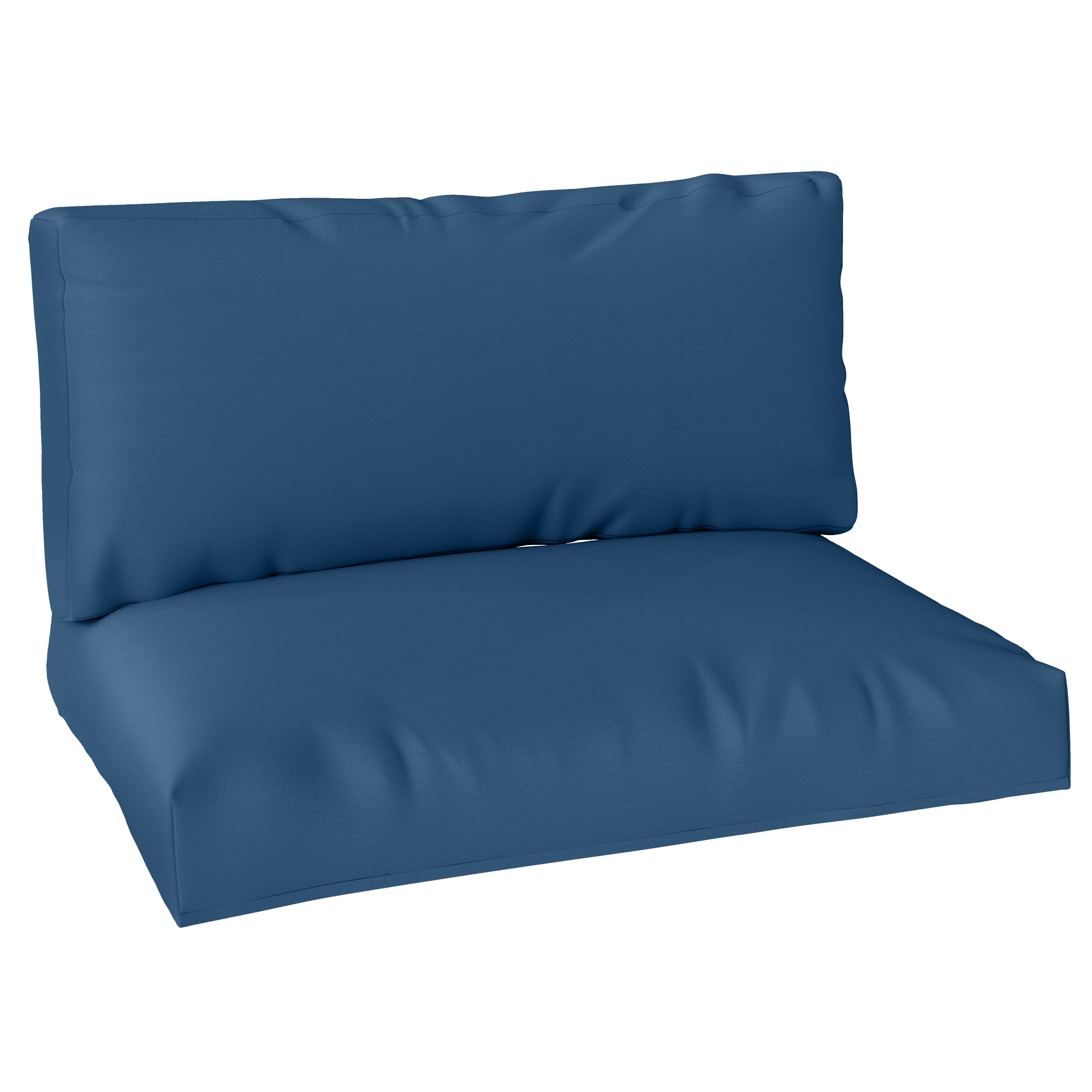 Outsunny Two Piece Seat Pallet and Back Cushions - Navy Blue