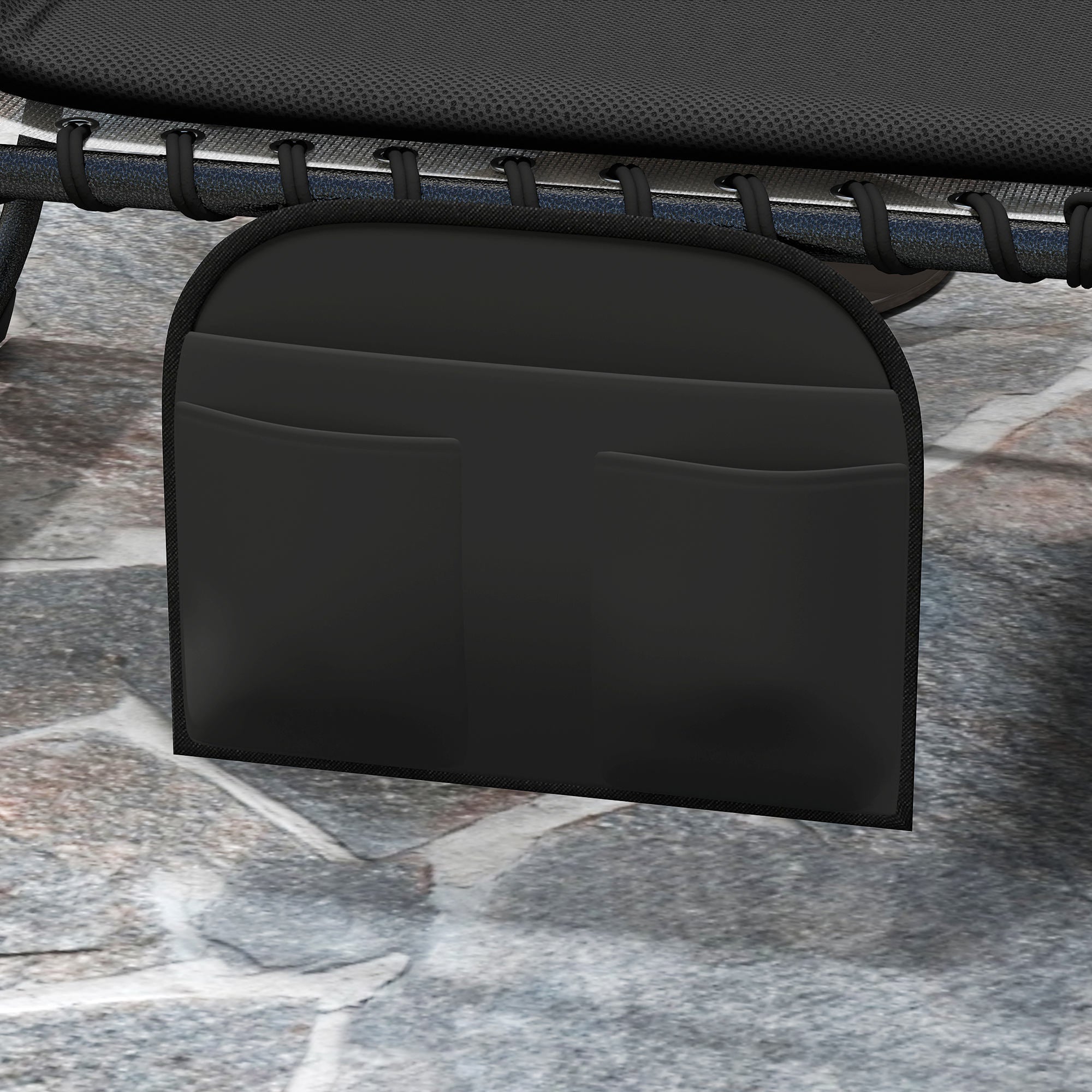 Outsunny Set of Two Reclining Sun Loungers - Black