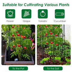 4 Pack Tomato Cage Assembled Plant Support Stakes for Vertical Climbing Plants