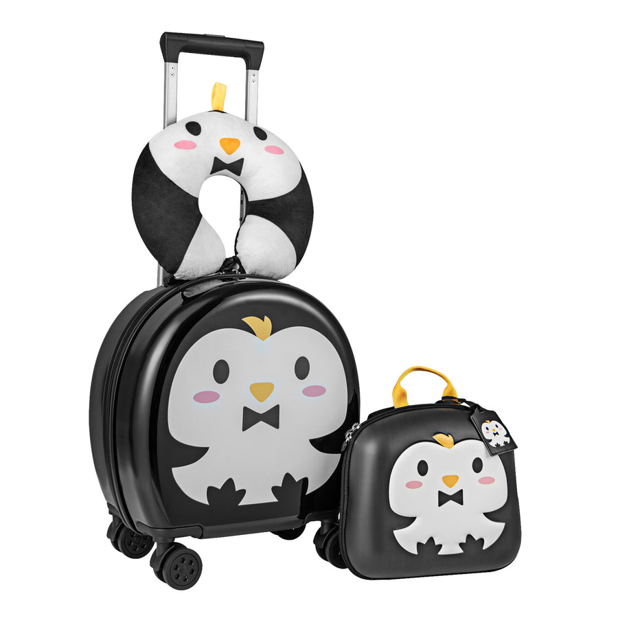 4-Piece Kid's Luggage Set Kids Journey Suitcase Set-Black