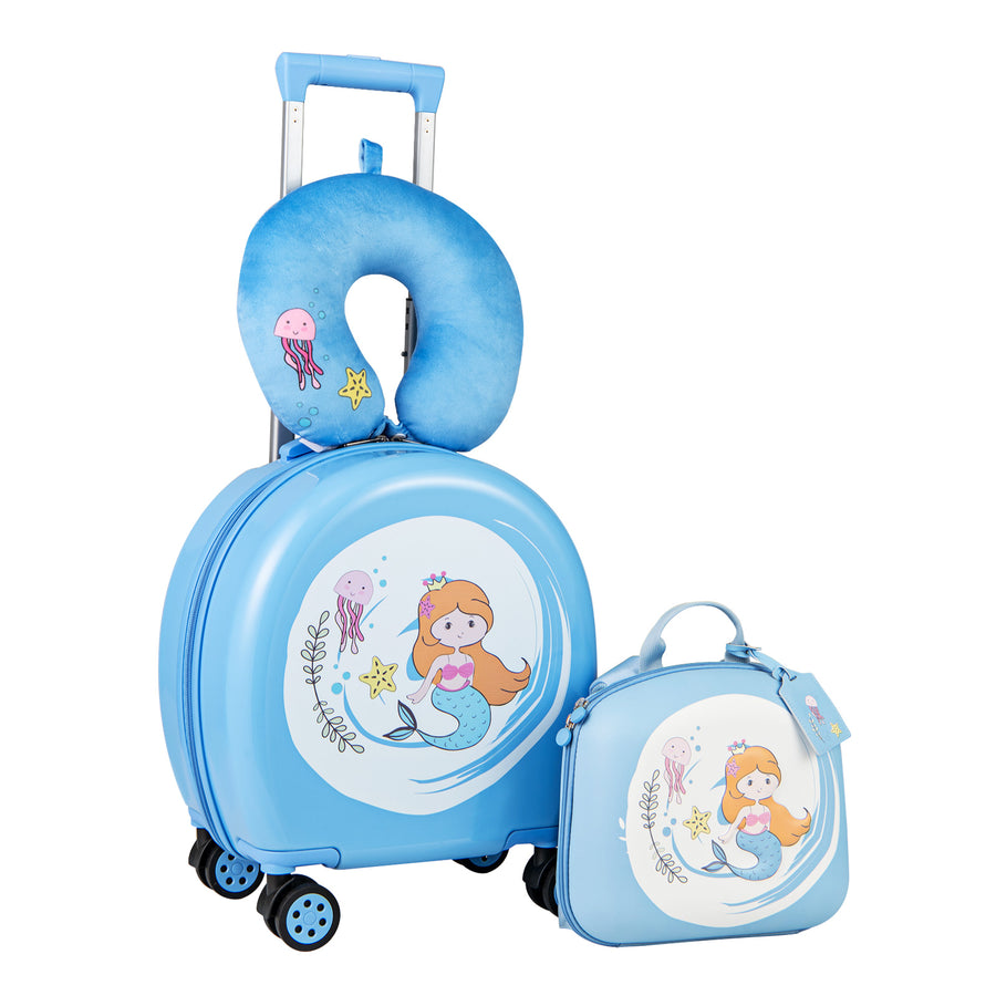 4-Piece Kid's Luggage Set Kids Journey Suitcase Set-Blue
