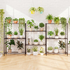 3/4/5/6-Tier Wire Shelving Unit Adjustable Metal Storage Shelves with V-shaped Shelving Rack-4-Tier-M