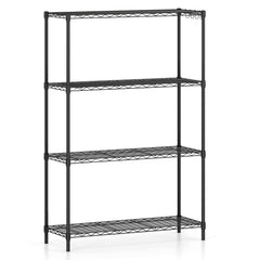 3/4/5/6-Tier Wire Shelving Unit Adjustable Metal Storage Shelves with V-shaped Shelving Rack-4-Tier-M