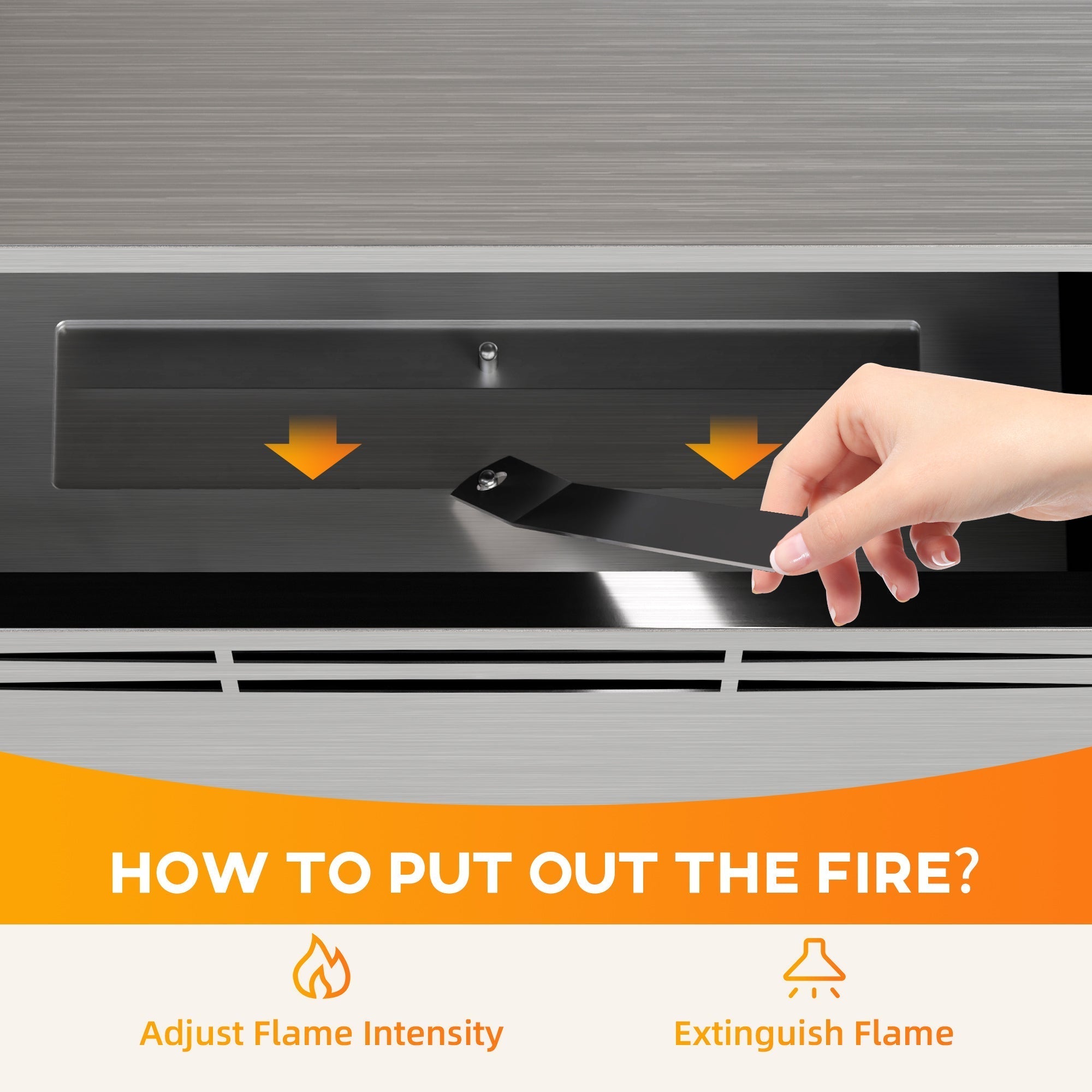 HOMCOM Stainless Steel Ethanol Fireplace Insert, Bioethanol Fire, Indoor Ethanol Burner with 0.9 Litres Volume, Cover Lid, Burns for Up to 3.3 Hours, 48 x 59 cm, Silver