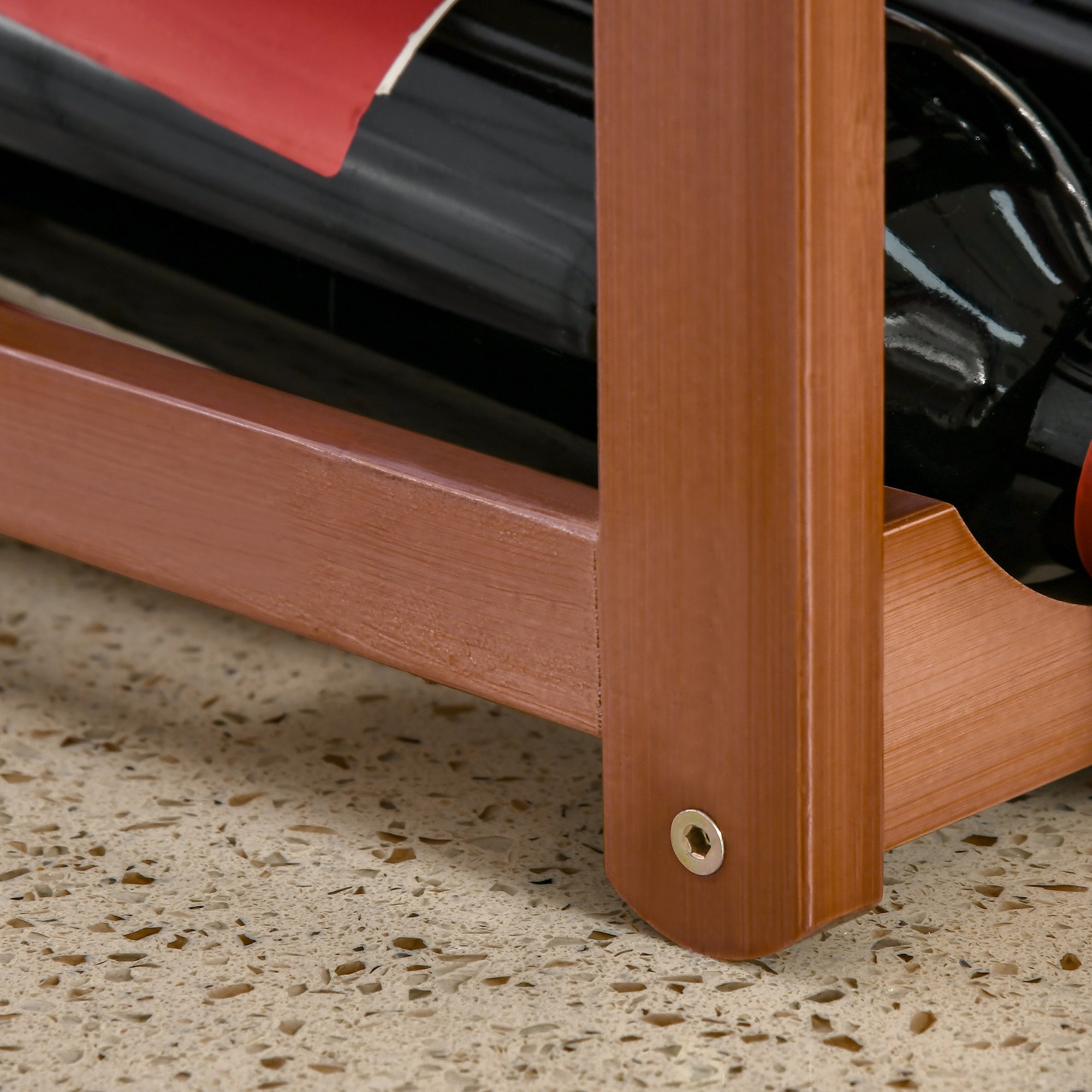 HOMCOM Free Standing Bamboo Wine Rack with 16 Bottles Holder, 4-tier Water Bottle Organiser, Display Shelf for Countertop, Home Bar, Brown