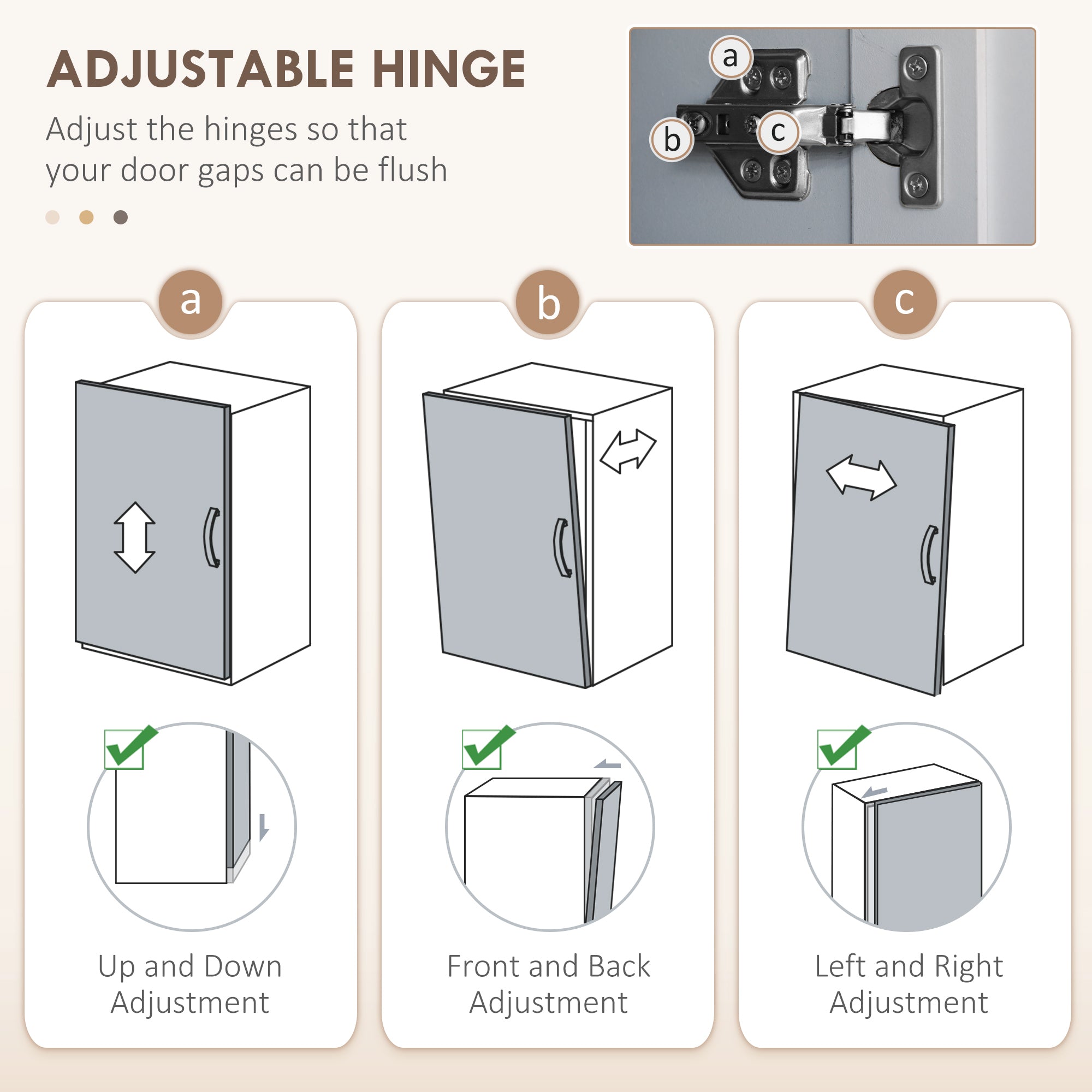 HOMCOM Freestanding Kitchen Cupboard, 4-Door Storage Cabinet with Adjustable Shelves, Modern Kitchen Pantry for Dining Room, 170cm, Grey