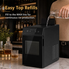 5 cm Ice Ball Maker with Self-Cleaning and 8H Timer for Whiskey Bourbon-Black