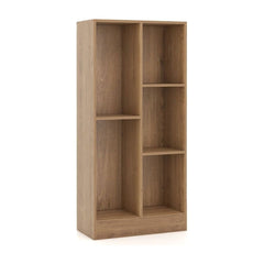 5 Cube Bookcase in natural wood effect finish, shown freestanding against a white background