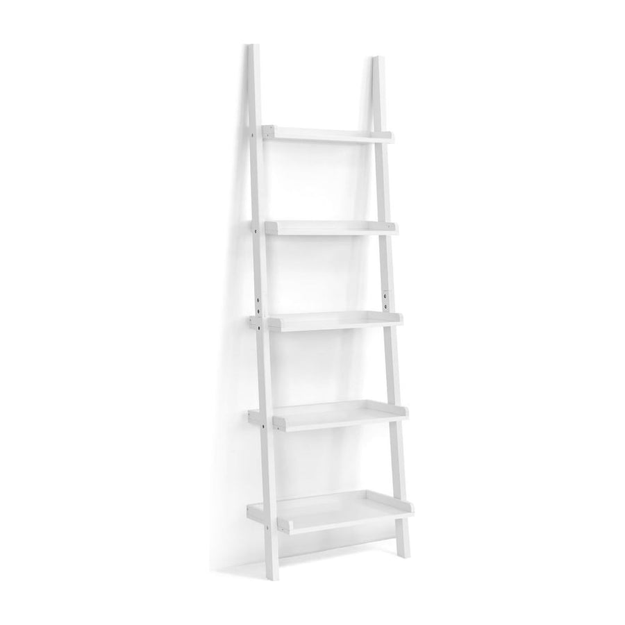 5-Tier Wall Shelf Display Bookcase in White