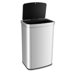 50L Infrared Motion Sensor Automatic Trash Can-Silver