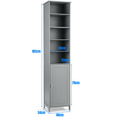 7-Tier Tall Freestanding Cabinet-Grey