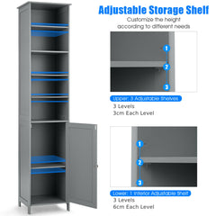 7-Tier Tall Freestanding Cabinet-Grey