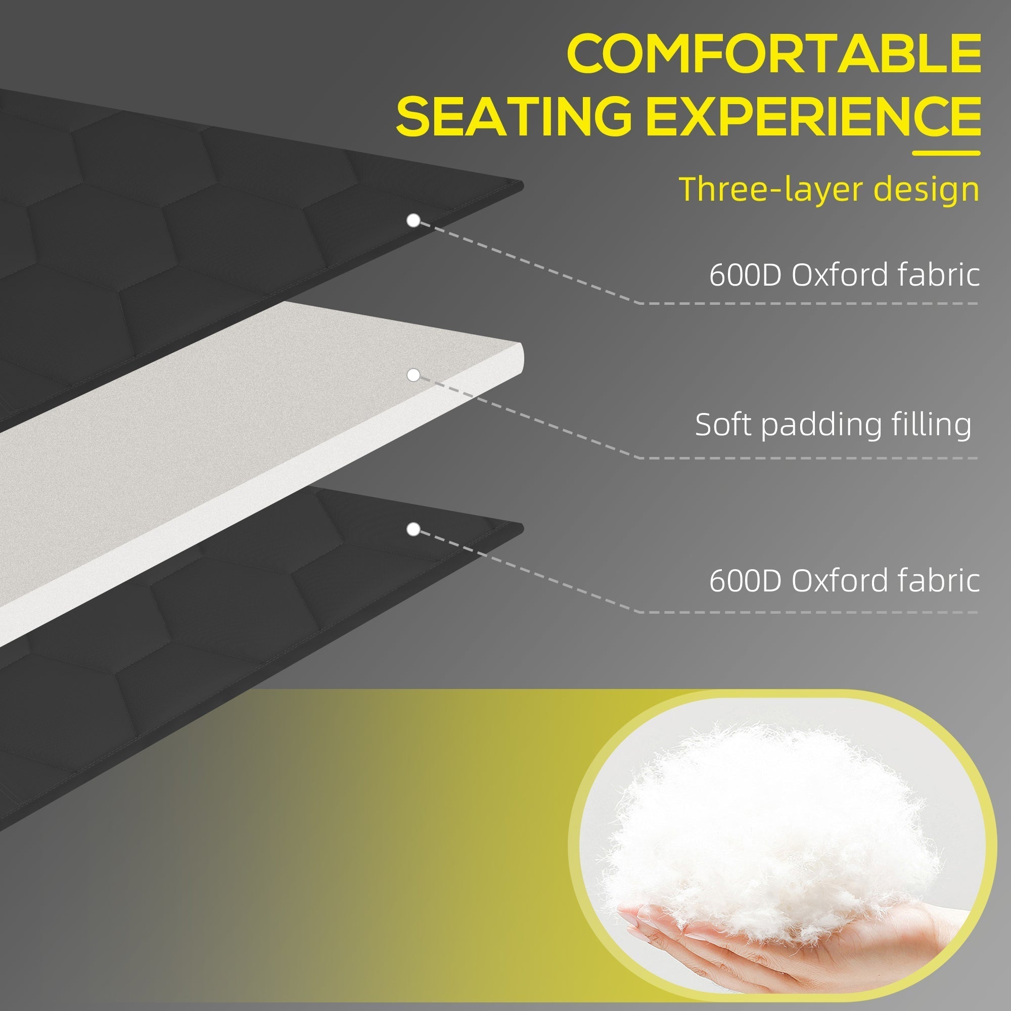 Outsunny Set of Two Sun Loungers, with Five-Position Reclining Backs - Black