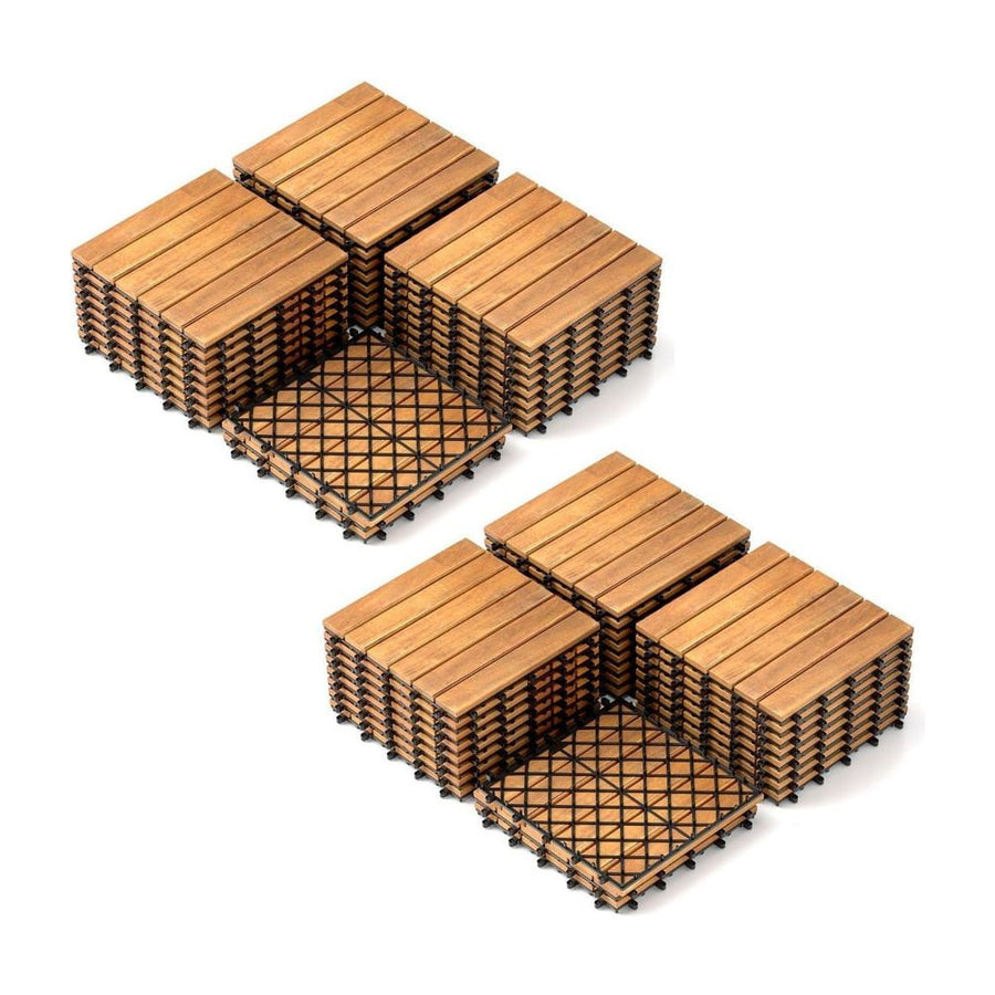 54 PCS Interlocking Patio Deck Tile for Outdoor and Indoor Patio Garden Balcony