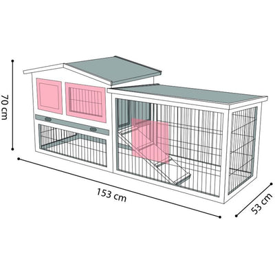 FLAMINGO Rabbit Hutch Rainbow Cottage