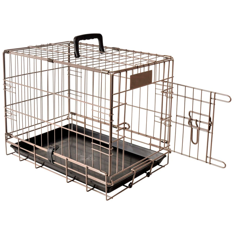 FLAMINGO Pet Crate Ebo Metallic Brown 47x31x38 cm 517579