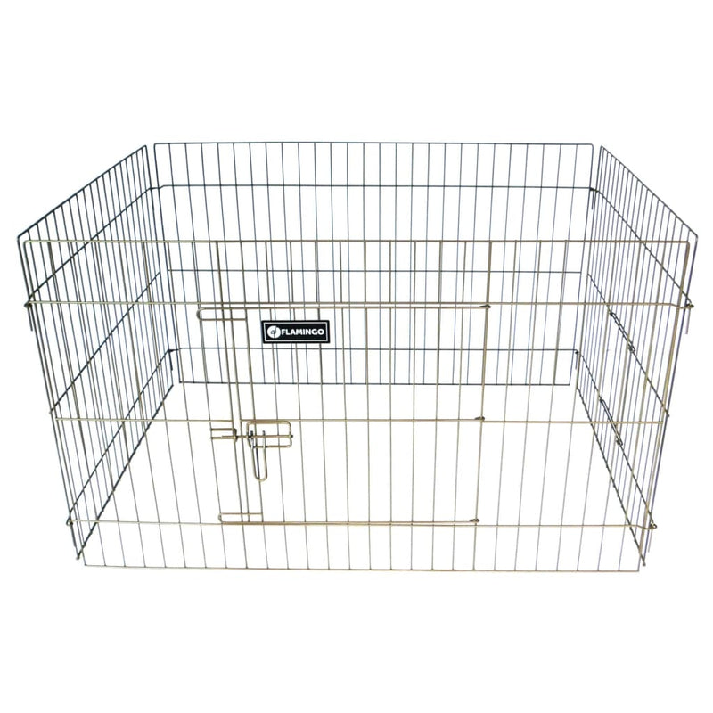 FLAMINGO 4 Piece Rabbit Playpen Quadri 100x70x60 cm Taupe