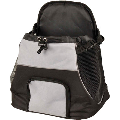 FLAMINGO Front Pet Carrier Sybil Black and Grey 518123