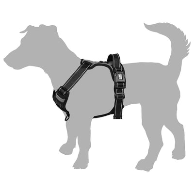 FLAMINGO Dog Harness Balou Black L 60-85 cm 25mm