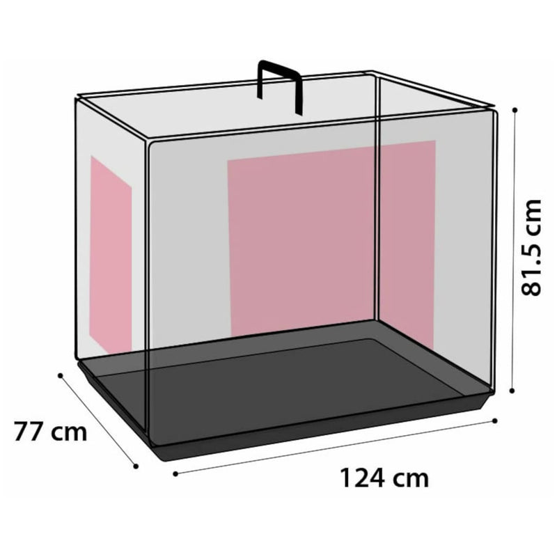 FLAMINGO Wire Cage with Sliding Door Nyo XXL 124x77x81.5 cm Black