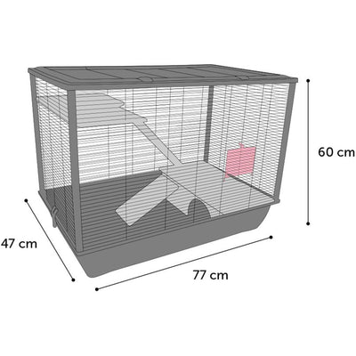 FLAMINGO Small Animal Cage Elsa Large 77x47x60cm