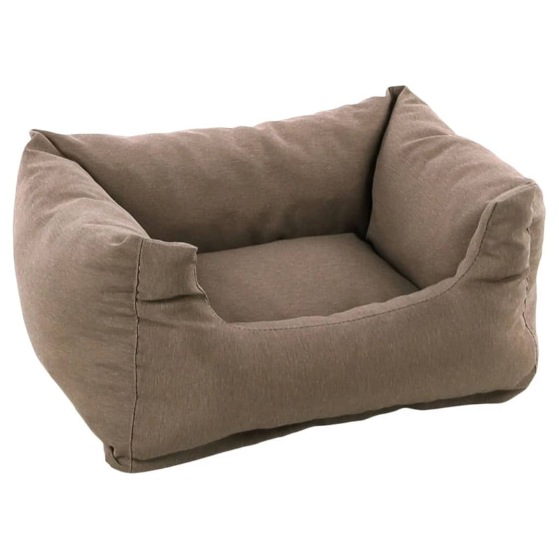 FLAMINGO Dog Bed with Zipper Panama Rectangular 50x40x18 cm Taupe