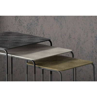 Rousseau 3 Piece Side Table Set Covera Metal Multicolour