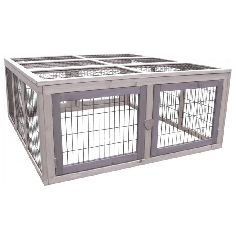 FLAMINGO Rabbit Hutch Arena Cottage 107x116x47 cm Grey