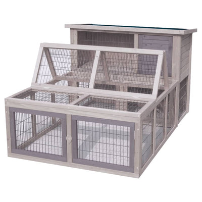 FLAMINGO Rabbit Hutch Arena Cottage 107x116x47 cm Grey