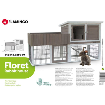 FLAMINGO Rabbit Hutch Floret Urban 165x61.5x91 cm Brown