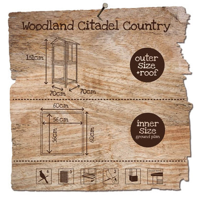 Duvoplus Aviary Citadel Country 70x70x151 cm Wood