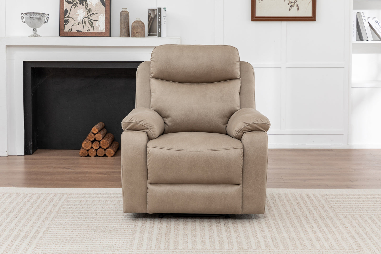Corley 3 Seater Sofa Beige Stone (Recliner)