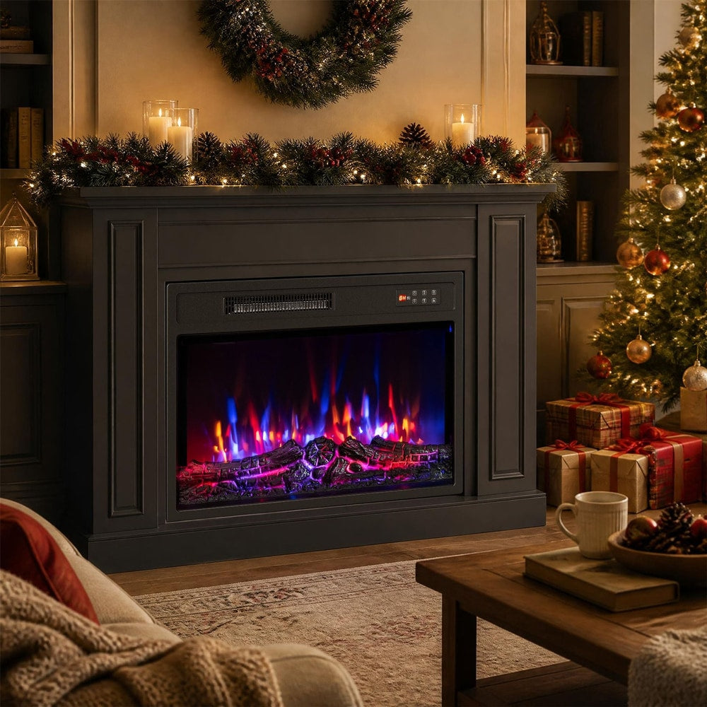 62 cm Electric Fireplace Insert with Low Noise and Remote Control Touch Panel
