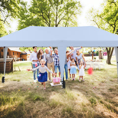 590 x 300 CM Outdoor Pop up Canopy Tent with Wheeled Bag-White